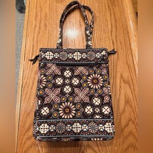 Vera Bradley Canyon Brown Zip Laptop Tech Tote